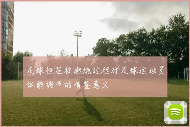 足球恒星核燃烧过程对足球运动员体能调节的借鉴意义